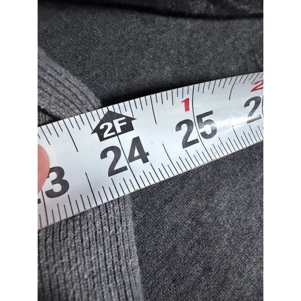 American Eagle Outfitters Mens Gray Varsity Logo Hoodie Yellow Lined Hood L